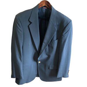 Stuart Hughes Mens Black Blazer Jacket 42R Regular Single-Breasted Two-Button